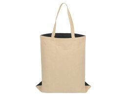 Разное Сумка для шопинга Twin двухцветная из хлопка, 180 г/м2, черный/натуальный