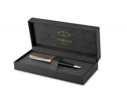 Parker Шариковая ручка Parker Sonnet Premium Refresh BLACK GT, стержень: M, цвет чернил: black , в подарочной упаковке