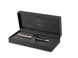 Parker Шариковая ручка Parker Sonnet Premium Metal & Grey Lacquer PGT, стержень: M, цвет чернил: black , в подарочной упаковке