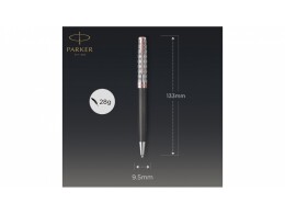 Parker Шариковая ручка Parker Sonnet Premium Metal & Grey Lacquer PGT, стержень: M, цвет чернил: black , в подарочной упаковке