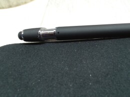 Разное Ручка металлическая soft-touch шариковая со стилусом «Sway», черный/серебристый (P)