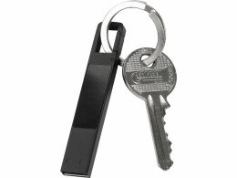 Evolt USB 2.0- флешка на 32 Гб c подсветкой логотипа «Hook LED», темно-серый, синяя подсветка