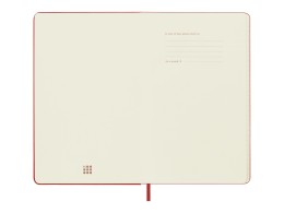 Moleskine Записная книжка 12 месяцев на 2024 год, в твердой обложке, красный, Large, 13х21