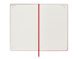 Moleskine Записная книжка 12 месяцев на 2024 год, в твердой обложке, красный, Large, 13х21