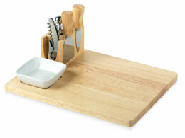 Eat&Bite Набор Save time для сыра и вина со съемной подставкой, натуральный, серебристый