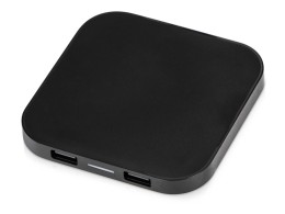 Разное USB-хаб с беспроводной зарядкой «Tile», черный
