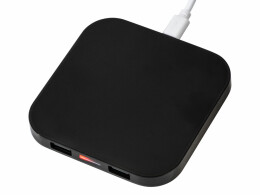 Разное USB-хаб с беспроводной зарядкой «Tile», черный