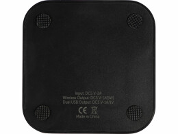 Разное USB-хаб с беспроводной зарядкой «Tile», черный