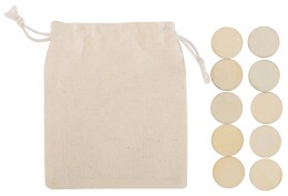 Разное Деревянные крестики нолики в мешочке "XO"