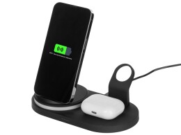 Evolt Складная зарядная станция с беспроводной зарядкой «Flashport», 15 Вт, черный