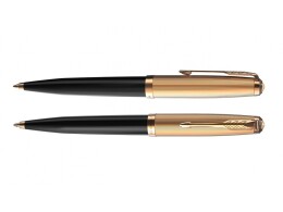 Parker Шариковая ручка Parker 51 DELUXE BLACK GT, стержень: M, цвет чернил: black, в подарочной упаковке.