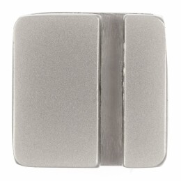 Разное Квадратный шильдик на резинку Epoxi, матовый серебристый