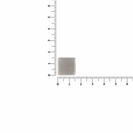 Разное Квадратный шильдик на резинку Epoxi, матовый серебристый