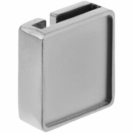 Разное Квадратный шильдик на резинку Epoxi, матовый серебристый