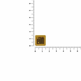 Разное Квадратный шильдик на резинку Direct, матовый золотистый