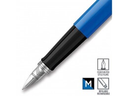 Parker Перьевая ручка Parker Jotter, цвет ORIGINALS BLUE CT, цвет чернил синий/черный, толщина линии M, В БЛИСТЕРЕ