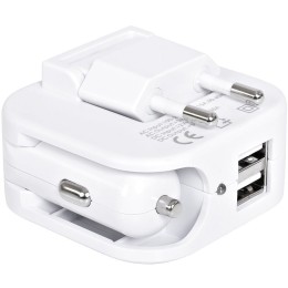 Happy gifts Адаптер с двумя USB-портами для зарядки от сети и от прикуривателя &quot;Socket&quot;,6x5,7x4см