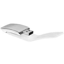 Rusgifts USB flash-карта "Lerix" (8Гб), белый, 6х2,5х1,3см, металл, искусственная кожа