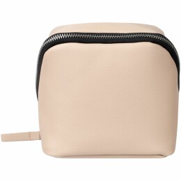 Very Marque Дорожная косметичка Cubo, бежевая с логотипом