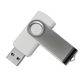 Rusgifts USB flash-карта "Dot" (16Гб), белый, 5,5х2х1см,пластик металл