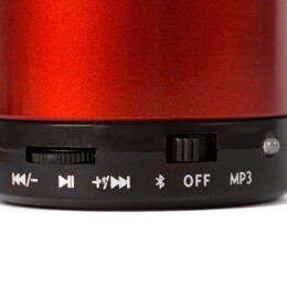 Happy gifts Портативная bluetooth-колонка "Martins", красный, 5,9х5 см,пластик,металл