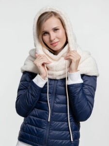 Molti Балаклава-капюшон Flocky, молочно-белая