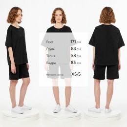 andor Футболка унисекс оверсайз T3, черная