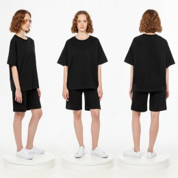 andor Футболка унисекс оверсайз T3, черная