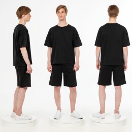 andor Футболка унисекс оверсайз T3, черная