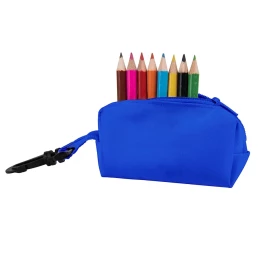 Happy gifts Набор цветных карандашей (8шт) с точилкой MIGAL в чехле, синий, 4,5х10х4 см, дерево, полиэстер