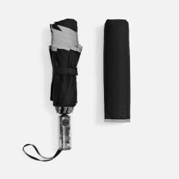 Разное Зонт наоборот складной Futurum со светоотражающим кантом, черный