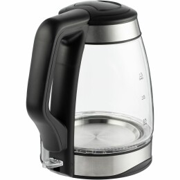 Molti Электрический чайник Lumimore, стеклянный, серебристо-черный