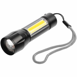 Разное Фонарик аккумуляторный с фокусировкой луча Kirk, черный