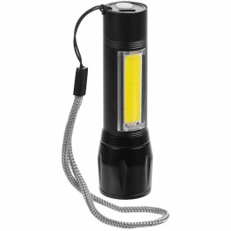 Разное Фонарик аккумуляторный с фокусировкой луча Kirk, черный