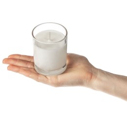 сделано в России Ароматическая свеча Savor Flavor в прозрачном стакане, кедр и яблочный пирог