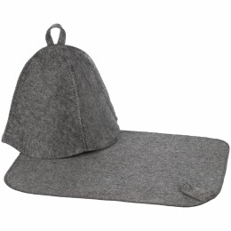 сделано в России Набор для бани Heat Off с ковриком, серый