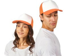 Разное Бейсболка с сеткой Newport, оранжевый/белый