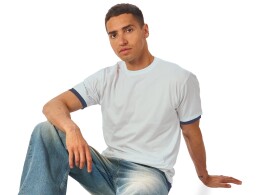 Разное Футболка «Rotterdam» мужская, жемчужный/темно-синий