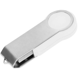 Rusgifts USB flash-карта "Swing" (4Гб),,белая,6х2,3х1см,металл,пластик