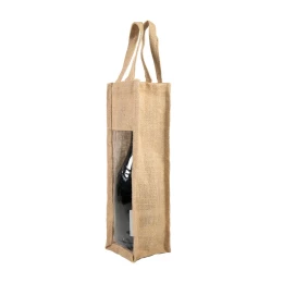 Happy gifts Упаковка для одной бутылки; 10,5х35,5х10см; джут; шелкография, шильд