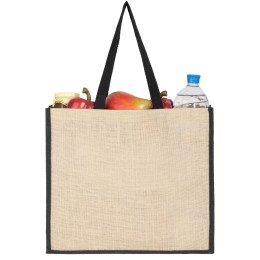 Разное Холщовая сумка для покупок Bagari с черной отделкой