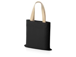 Разное Сумка для шопинга Steady из хлопка с парусиновыми ручками, 260 г/м2, черный