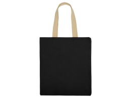 Разное Сумка для шопинга Steady из хлопка с парусиновыми ручками, 260 г/м2, черный