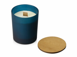 KIANA Свеча соевая ароматическая в стекле "Niort", синяя