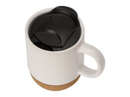 Разное Кружка Denpasar с пробковым дном и крышкой, цветная с двух сторон, белый