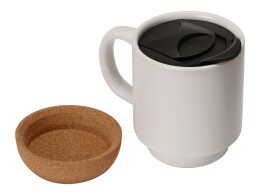 Разное Кружка Denpasar с пробковым дном и крышкой, цветная с двух сторон, белый