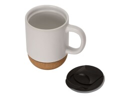 Разное Кружка Denpasar с пробковым дном и крышкой, цветная с двух сторон, белый