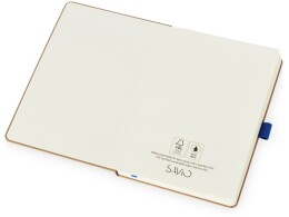 Savio Блокнот "Sevilia Hard", твердая обложка из крафта A5, 80 листов, крафтовый/синий