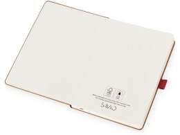 Savio Блокнот "Sevilia Hard", твердая обложка из крафта A5, 80 листов, крафтовый/красный