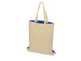 Разное Сумка для шопинга Twin двухцветная из хлопка, 180 г/м2, синий/натуральный (P)